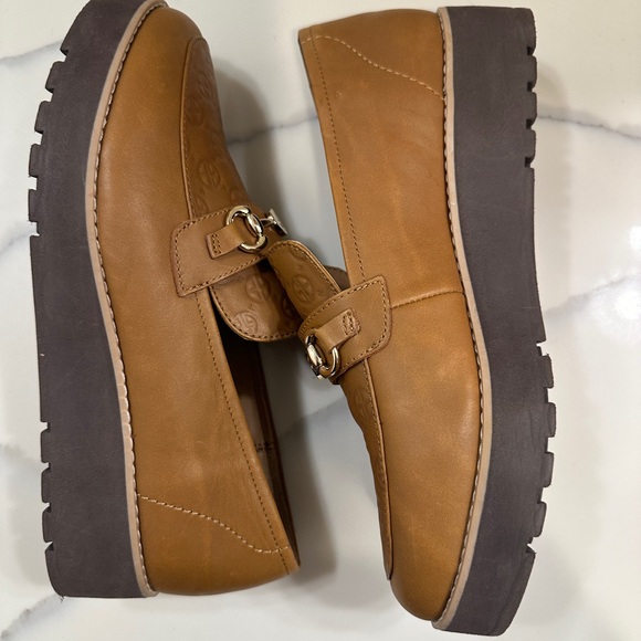 Giani Bernini Womens Fiffee Brown Leather Padded Insole Loafers Size 10 - Picture 3 of 7